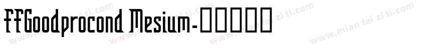 FFGoodprocond Mesium字体转换